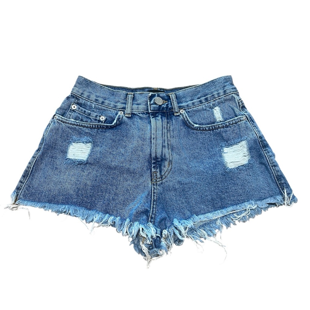 BDG Blue Distressed Jean Shorts